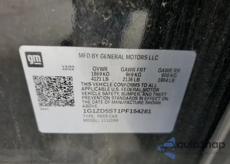2023 Chevrolet Malibu Lt from USA, damaged, VIN 1G1ZD5ST1PF154281